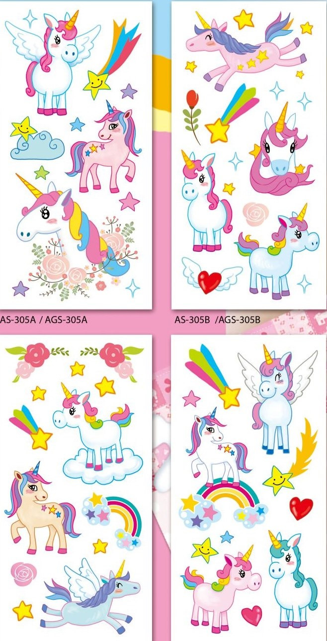 Naklejki z brokatem jednorożce CLA13 Brewis